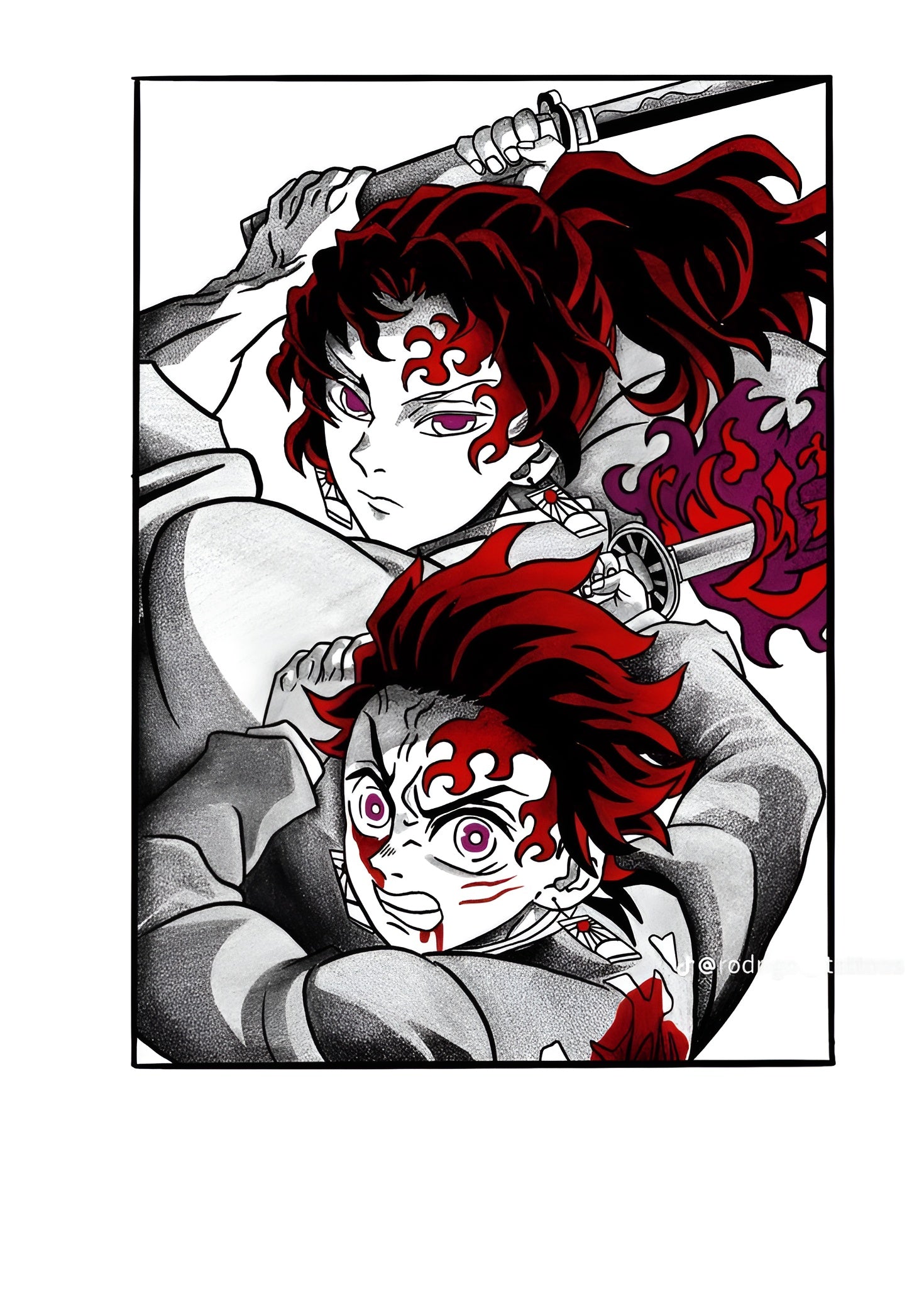 Yorichi and Tanjiro sticker
