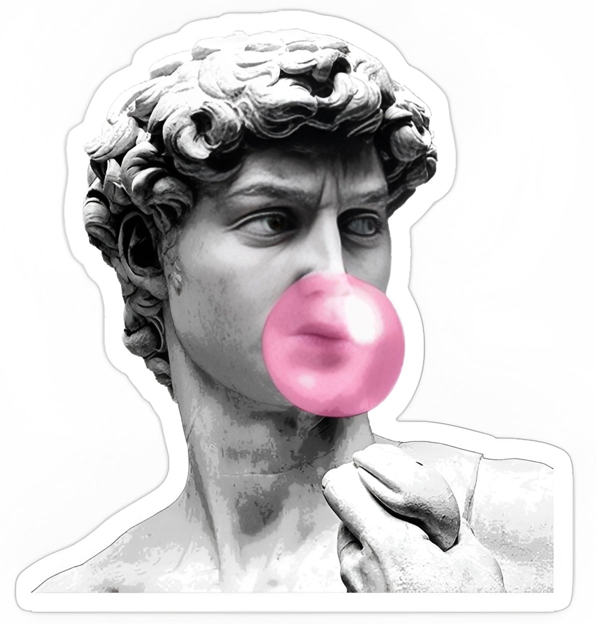 Statue Chewing Gum Sticker